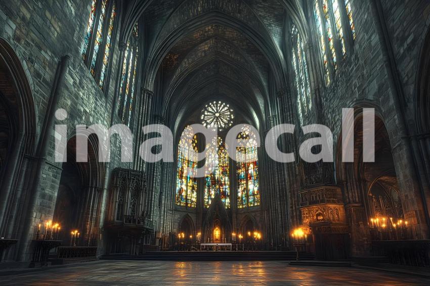 037 dark cathedral interior 40 backdrops b25005