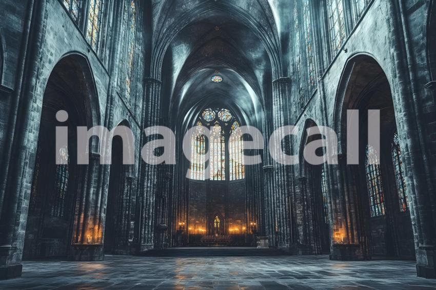042 dark cathedral interior 40 backdrops b25005