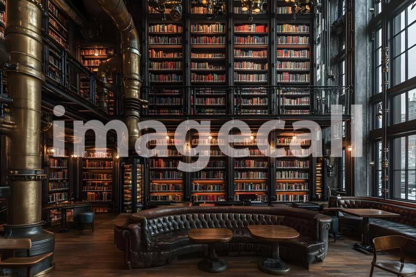 037 steam powered library 40 backdrops b25037