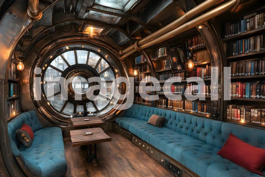 039 steam powered library 40 backdrops b25037