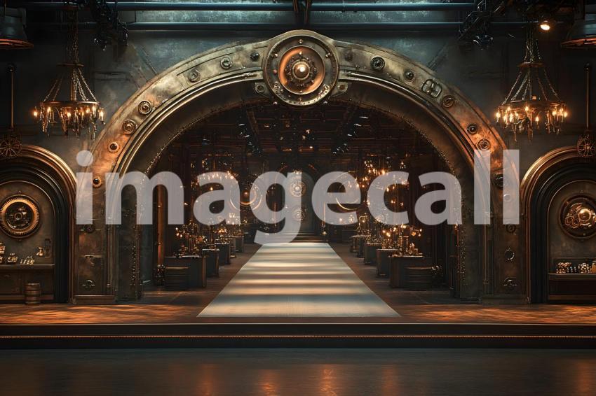 029 steampunk fashion runway 65 backdrops b25048