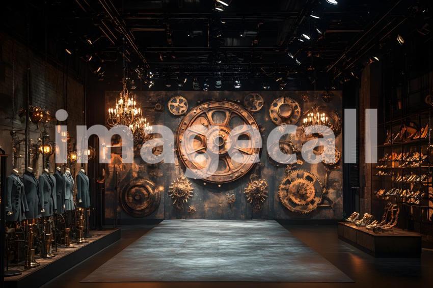 031 steampunk fashion runway 65 backdrops b25048