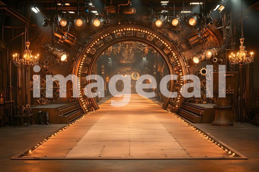 034 steampunk fashion runway 65 backdrops b25048
