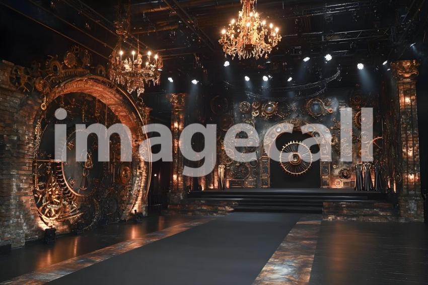 037 steampunk fashion runway 65 backdrops b25048