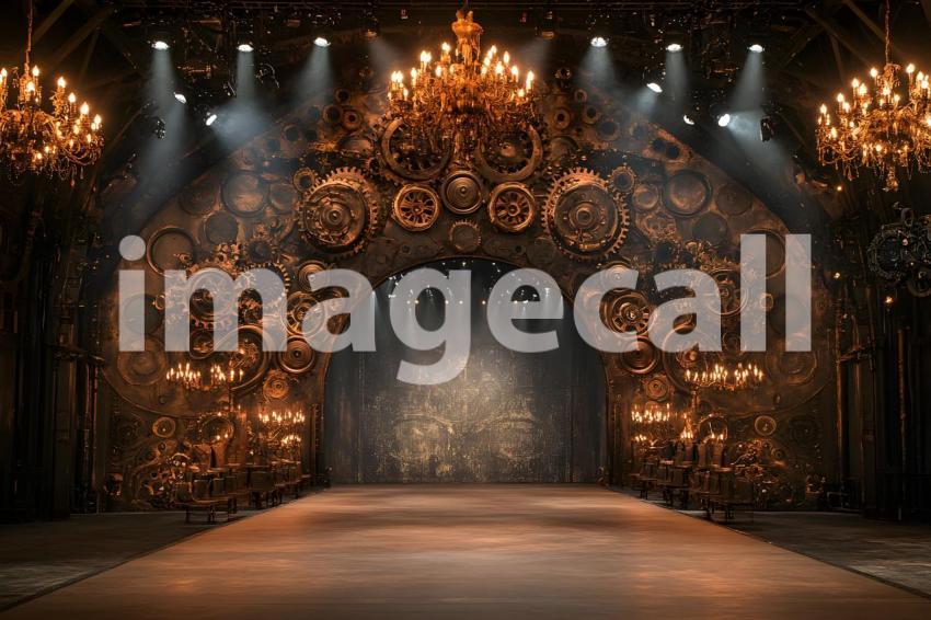 036 steampunk fashion runway 65 backdrops b25048