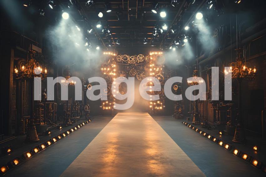 048 steampunk fashion runway 65 backdrops b25048