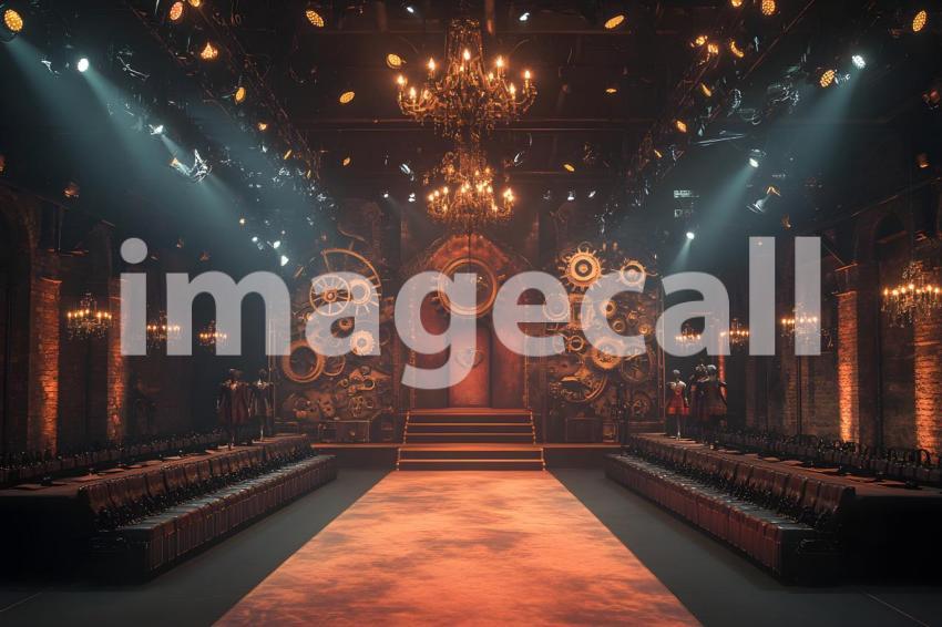 050 steampunk fashion runway 65 backdrops b25048