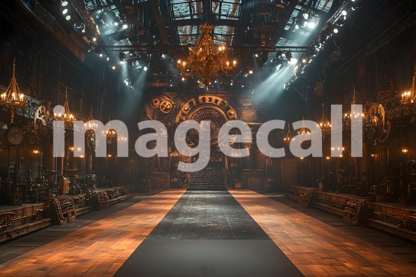 049 steampunk fashion runway 65 backdrops b25048