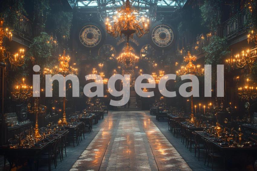 057 steampunk fashion runway 65 backdrops b25048