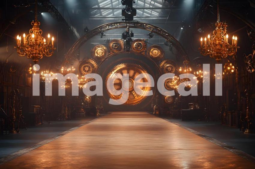 063 steampunk fashion runway 65 backdrops b25048