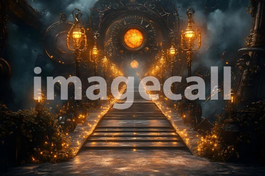 062 steampunk fashion runway 65 backdrops b25048