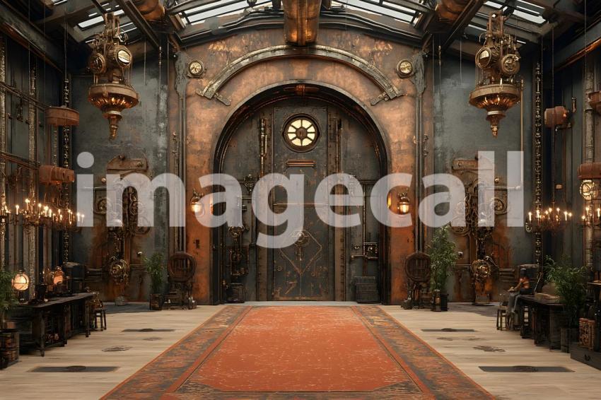 069 steampunk fashion runway 65 backdrops b25048