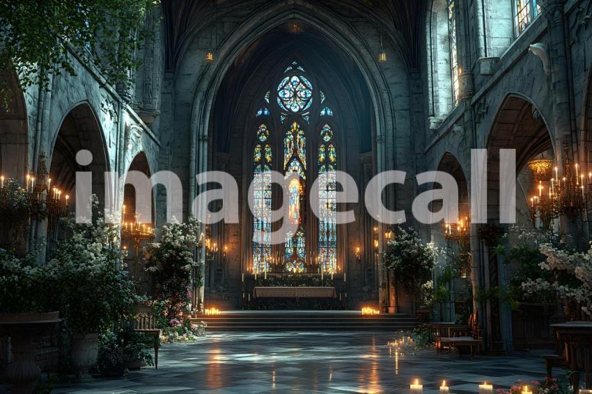 011 dark cathedral interior 40 backdrops b25005