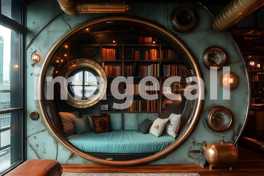 012 steam powered library 40 backdrops b25037