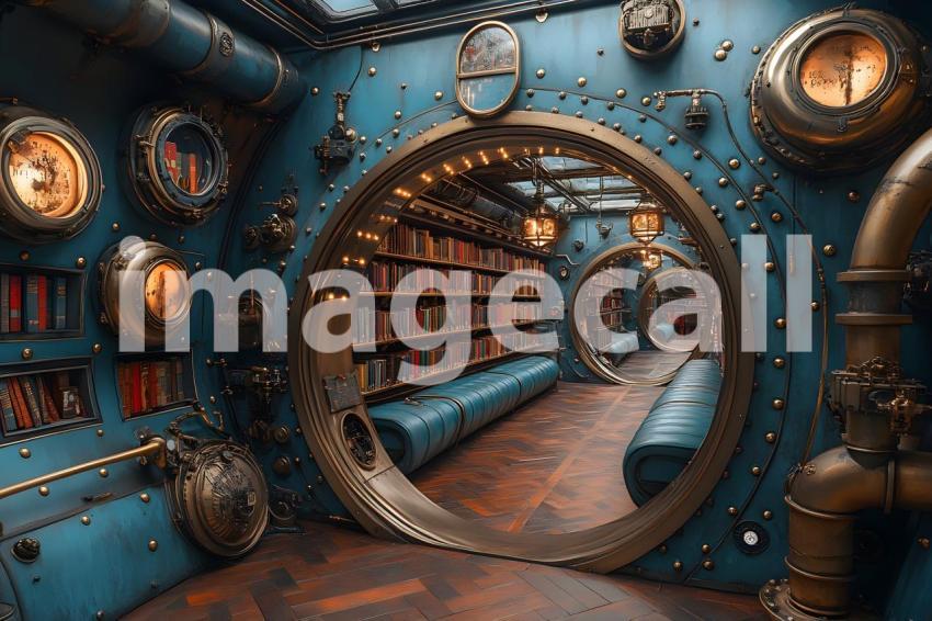 016 steam powered library 40 backdrops b25037