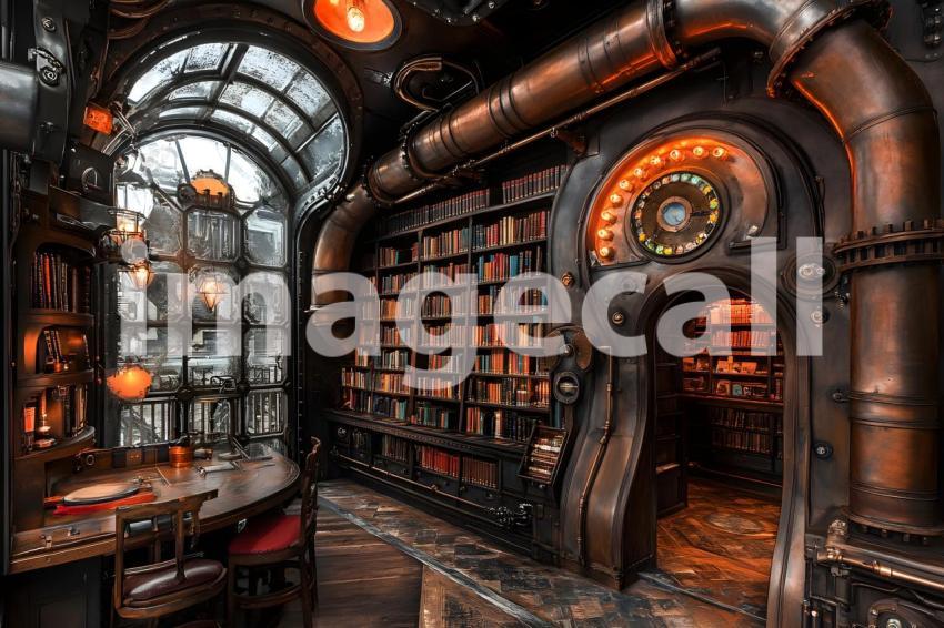 006 steam powered library 40 backdrops b25037