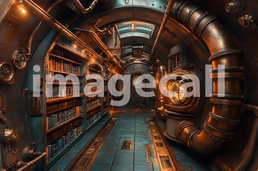 004 steam powered library 40 backdrops b25037
