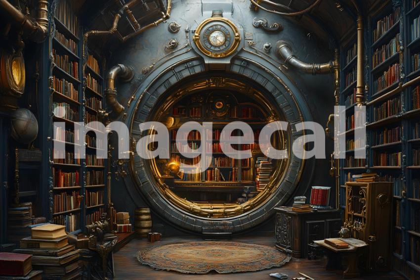 021 steam powered library 40 backdrops b25037