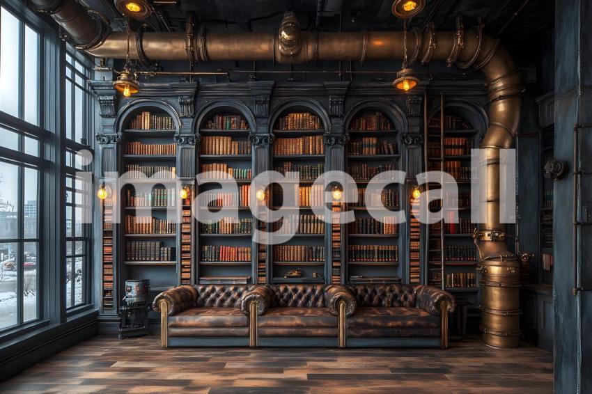 022 steam powered library 40 backdrops b25037