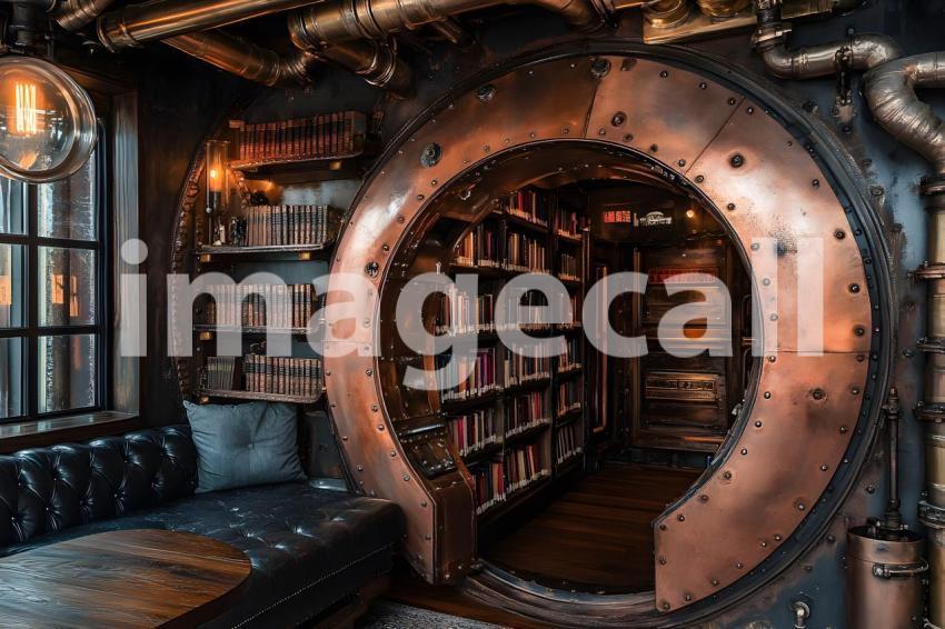 023 steam powered library 40 backdrops b25037