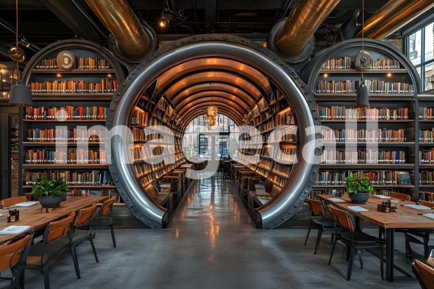 026 steam powered library 40 backdrops b25037