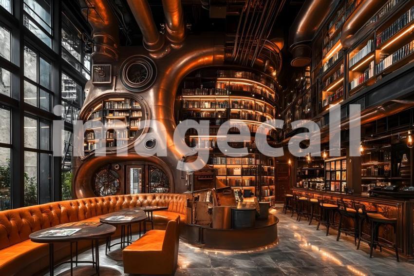 029 steam powered library 40 backdrops b25037