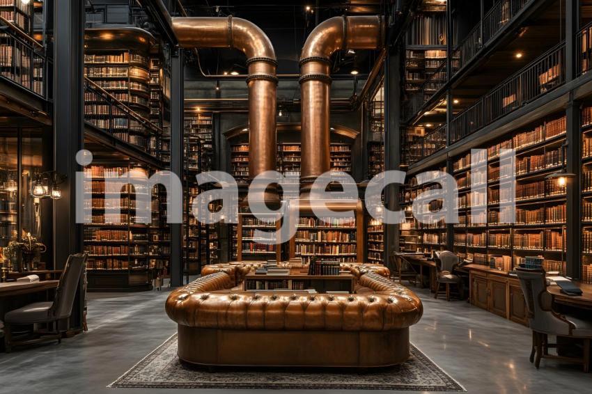 032 steam powered library 40 backdrops b25037