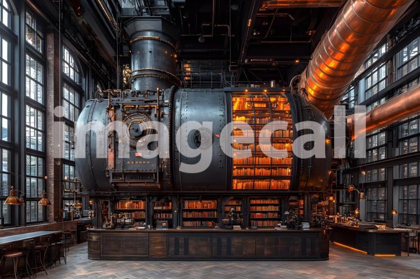 033 steam powered library 40 backdrops b25037