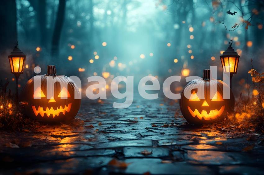 040 halloween monster view 50 backdrops b25242
