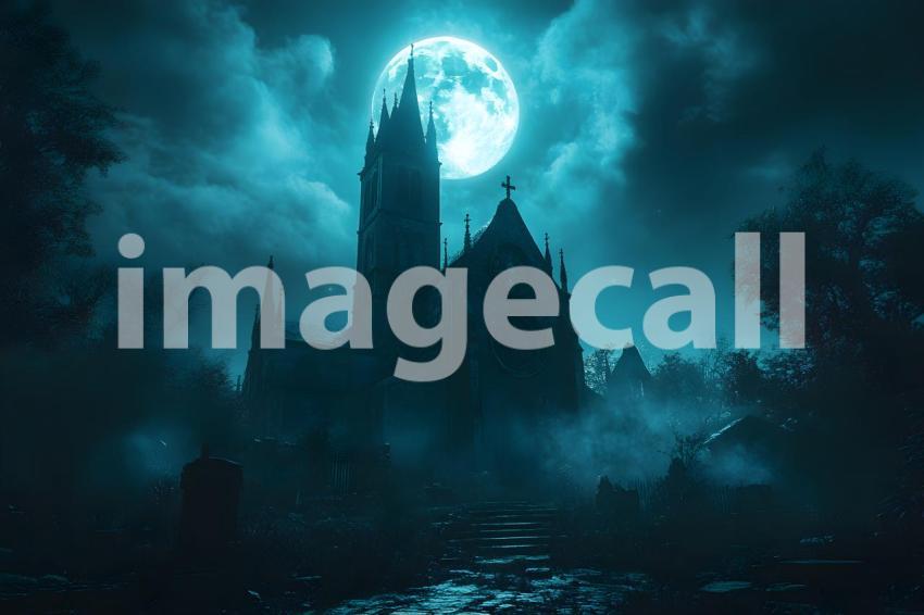 041 halloween monster view 50 backdrops b25242