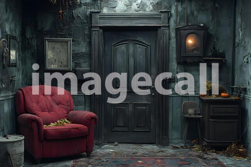 043 halloween monster view 50 backdrops b25242