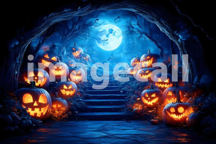 024 halloween forest scene 80 backdrops b25236