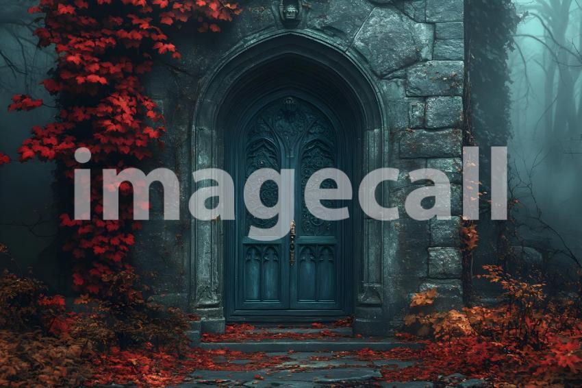 020 halloween forest scene 80 backdrops b25236