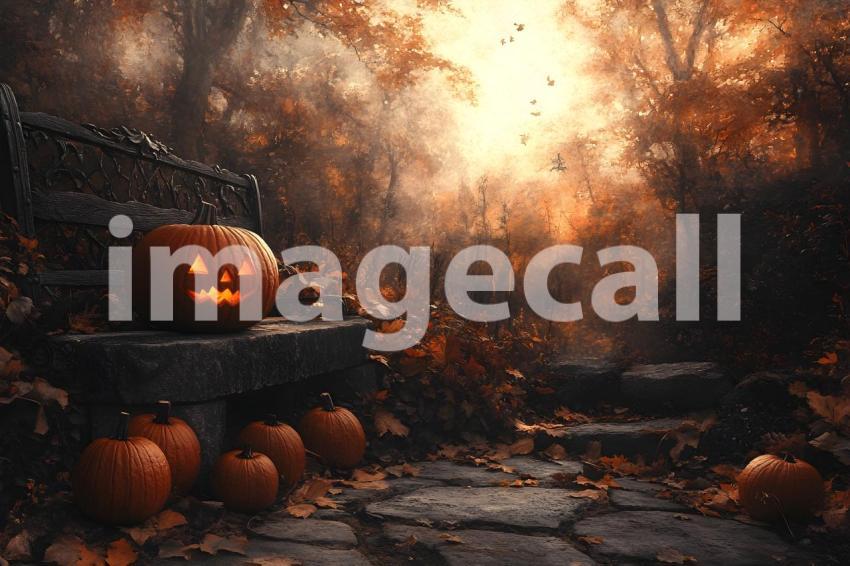 028 halloween forest scene 80 backdrops b25236