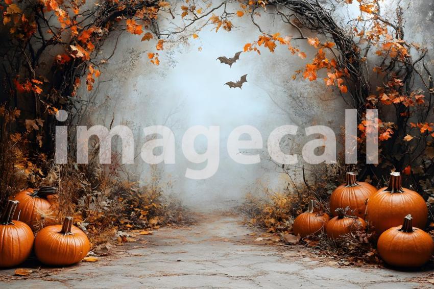 035 halloween forest scene 80 backdrops b25236