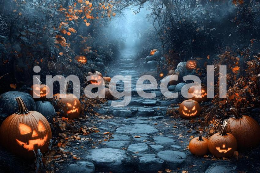 040 halloween forest scene 80 backdrops b25236