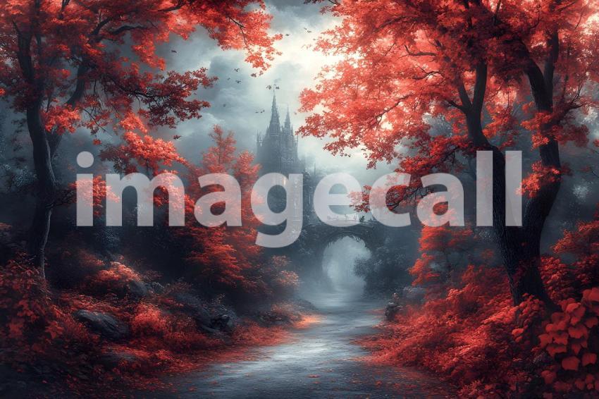 045 halloween forest scene 80 backdrops b25236
