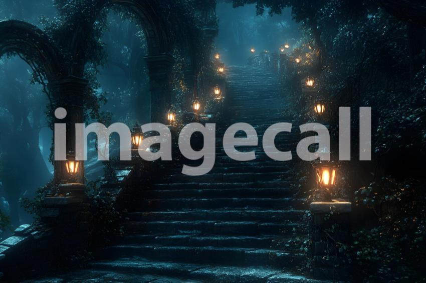 064 halloween forest scene 80 backdrops b25236