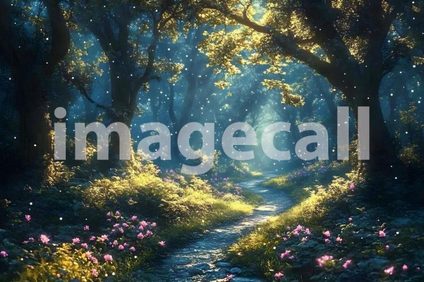 033 mystic fairy forest 65 backdrops b25146