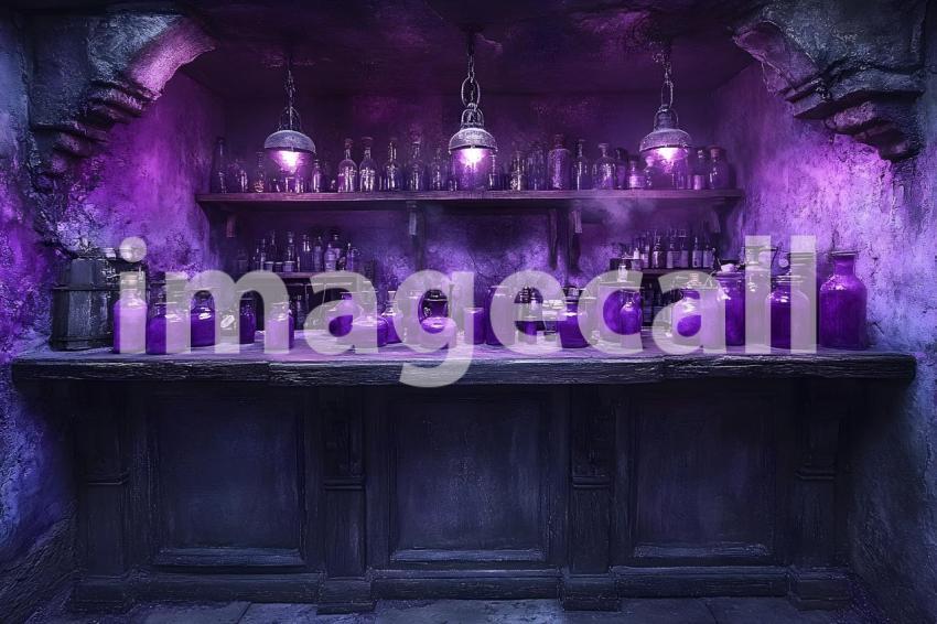 009 purple hued apothecary 15 backdrops b25097