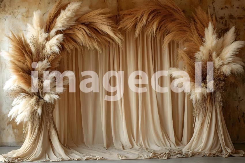 013 boho pampas arch 60 backdrops b25252