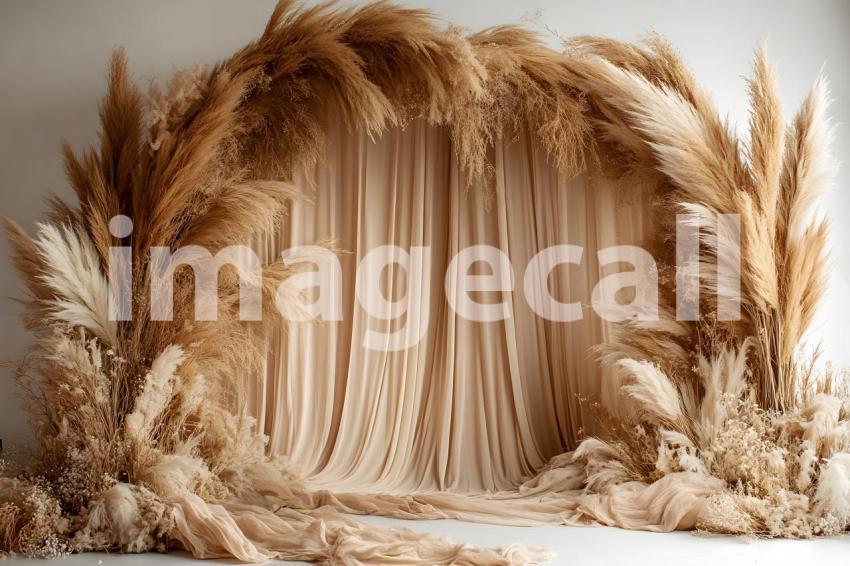 011 boho pampas arch 60 backdrops b25252
