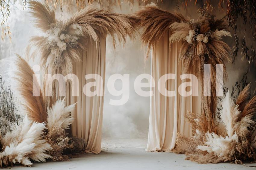 014 boho pampas arch 60 backdrops b25252