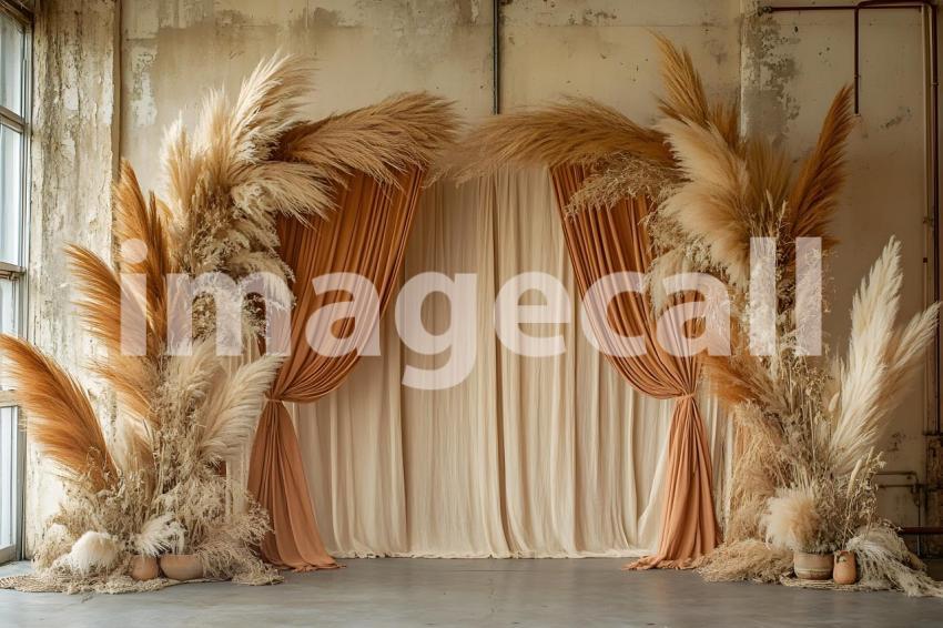 016 boho pampas arch 60 backdrops b25252