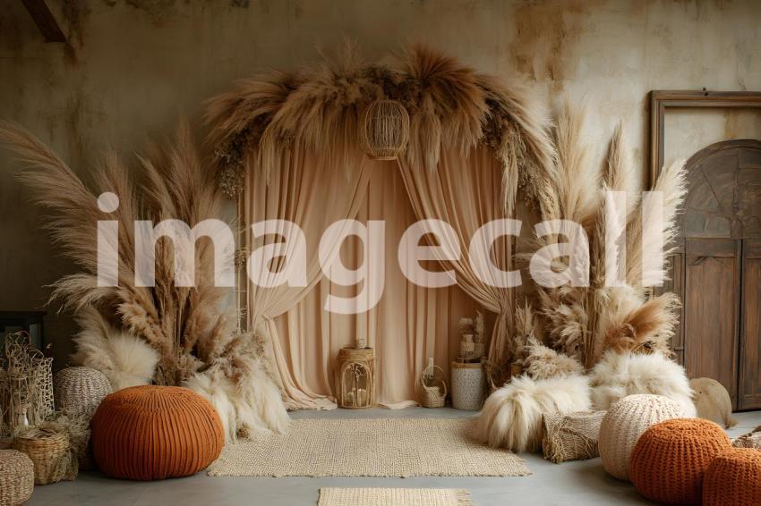 015 boho pampas arch 60 backdrops b25252
