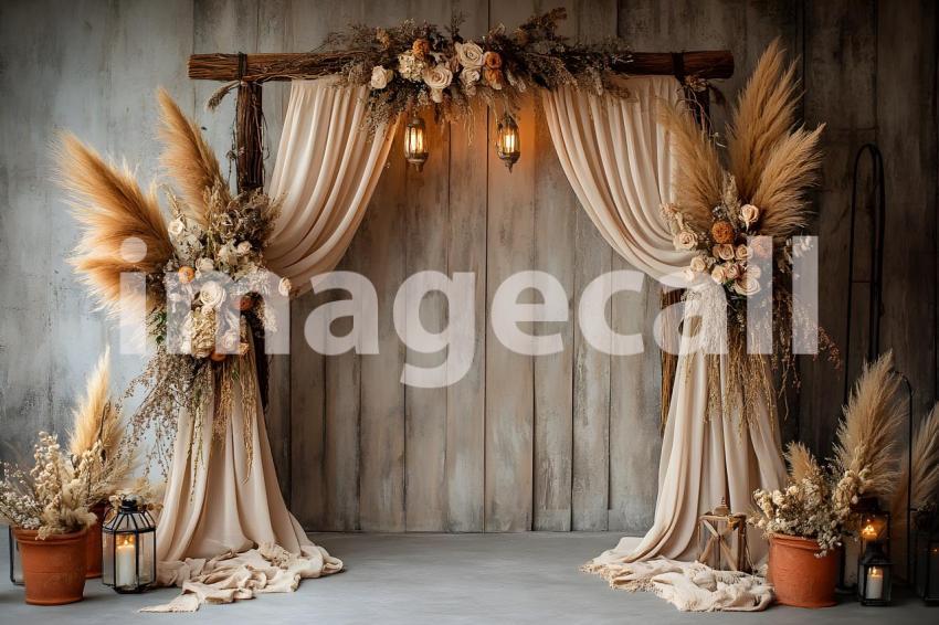 019 boho pampas arch 60 backdrops b25252