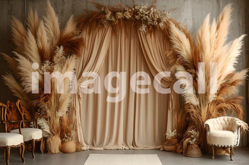 021 boho pampas arch 60 backdrops b25252