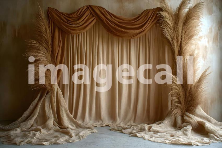 042 boho pampas arch 60 backdrops b25252