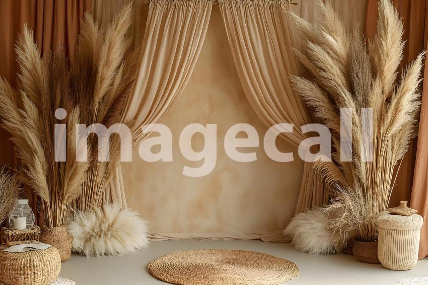 053 boho pampas arch 60 backdrops b25252