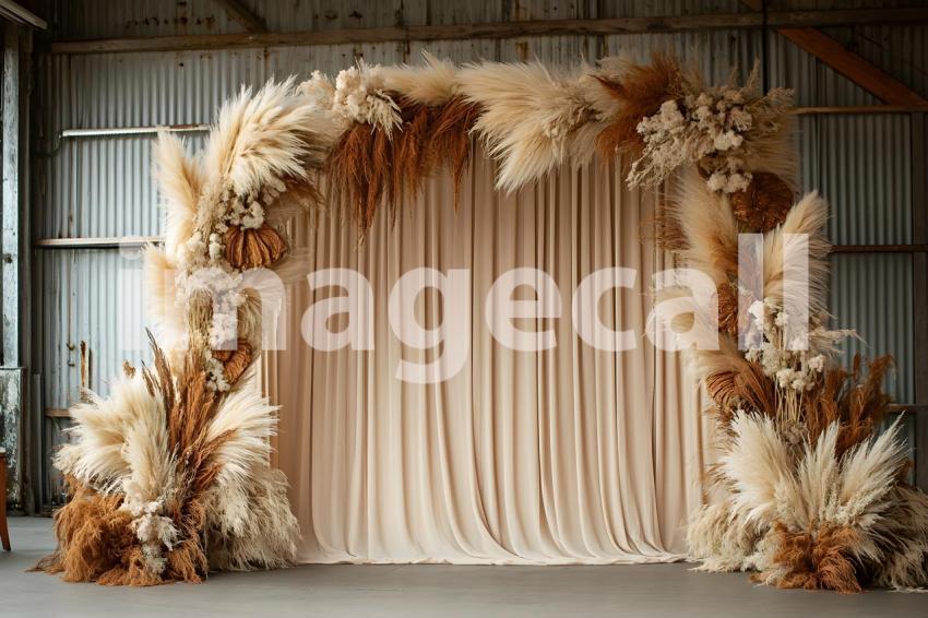 003 boho pampas arch 60 backdrops b25252